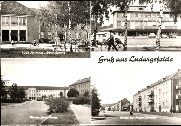 Ak Ludwigsfelde in Brandenburg, FDGB Klubhaus Arthur Ludwig, Straße der Jugend, Warenhaus