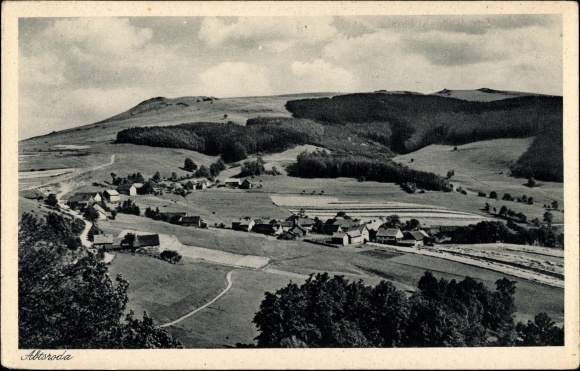 Postcard Abtsroda Poppenhausen on the Wasserkuppe Rhön, panorama