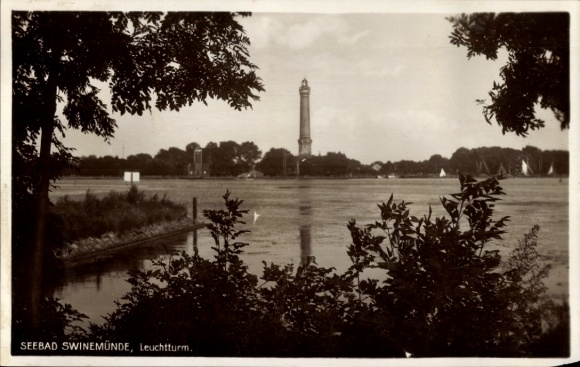 Postcard Świnoujście Świnoujście Pomerania, lighthouse