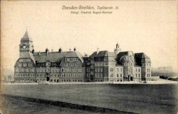 Postcard Dresden Strehlen, Royal Friedrich August Seminar