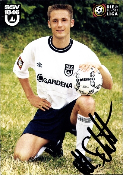 Collective picture soccer player Udo Schrötter, SSV 1846, autograph, Bundesliga