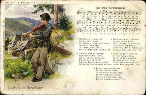 31 individual song cards, Anton Günther