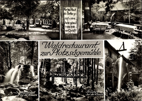 Postcard Loffenau in the Black Forest, forest restaurant for Plotz saw mill