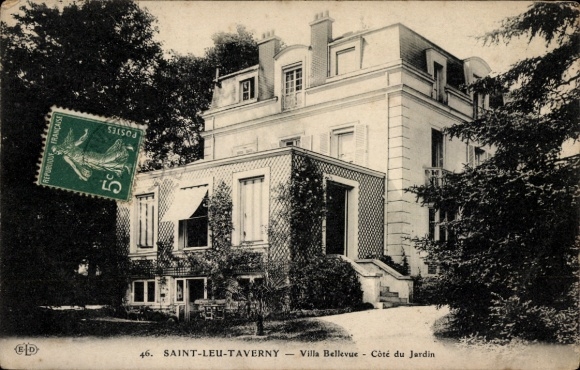 CPA Saint Leu Taverny Val d'Oise, Villa Bellevue, Côte du Jardin