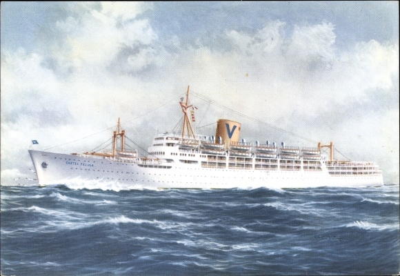 Artist PC Steamship TN Castel Felice, Sitmar Line