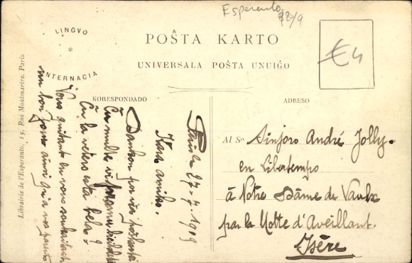 Postcard Ludwik Lejzer Zamenhof, ophthalmologist, inventor, cheering people