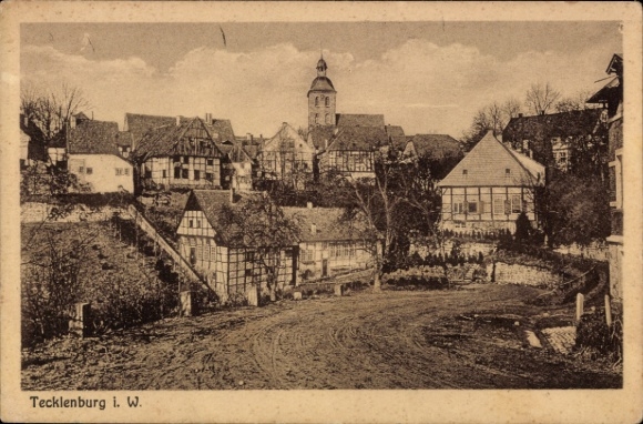 Ak Tecklenburg in Westfalen, Teilansicht