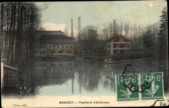Ansichtkaart Mennecy Essonne, Papeterie d&#39;Ecarchon