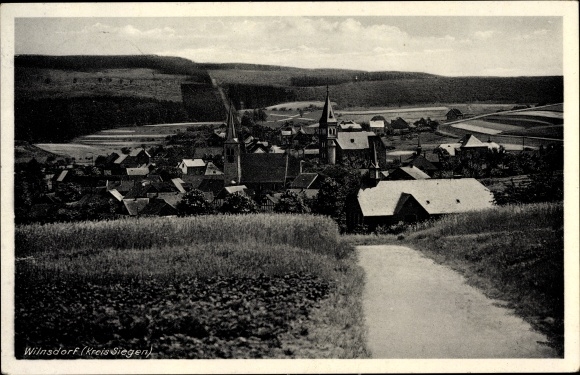Postcard Wilnsdorf in the district of Siegen Wittgenstein North Rhine-Westphalia, panorama of the village