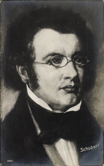 Postcard Composer Franz Schubert, portrait