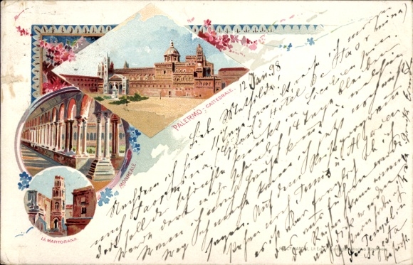 Litho Palermo Sicilia, La Martorana, Monreale, Cattedrale