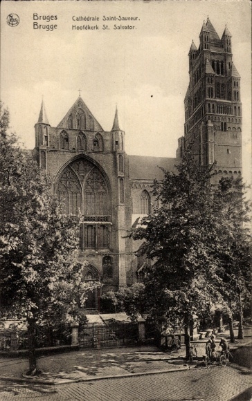 Ak Bruges Brügge Flandern Westflandern, Kathedrale Saint-Sauveur,  Hoofdkerk St. Salvator