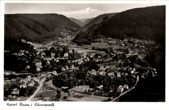 Postcard Hirsau Calw in the Black Forest, landscape in the Black Forest, view of architecture, nature
