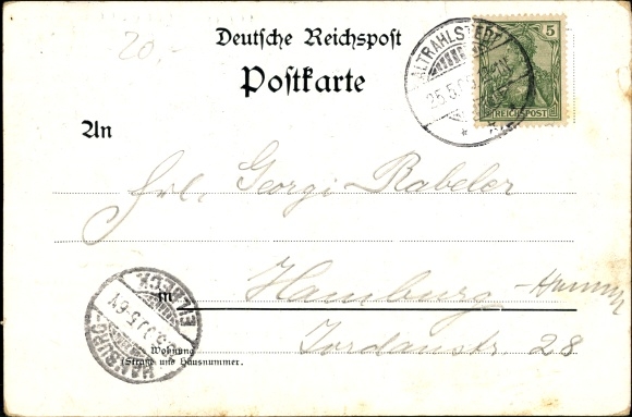passe-partout Ak Hamburg Wandsbek Tonndorf Lohe, L. Popps Inn, tuin en bowlingbaan