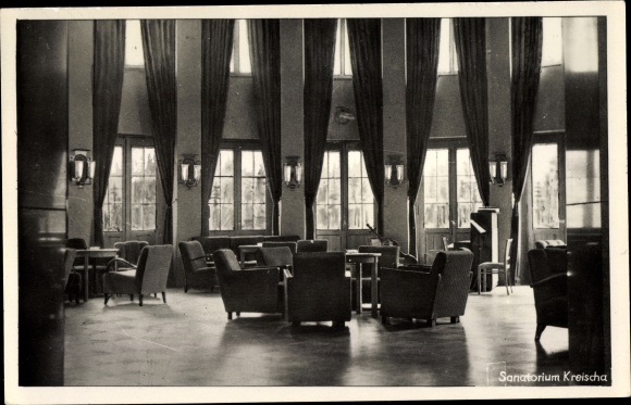 Postcard Kreischa in the Ore Mountains, view of the sanatorium