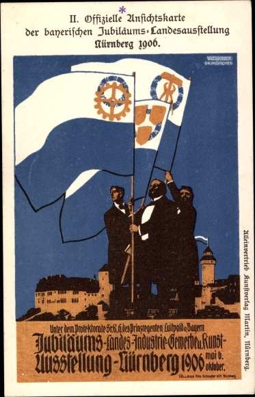 Artist PC Nuremberg in Middle Franconia Bavaria, Bavarian Jubilee State Exhibition 1906