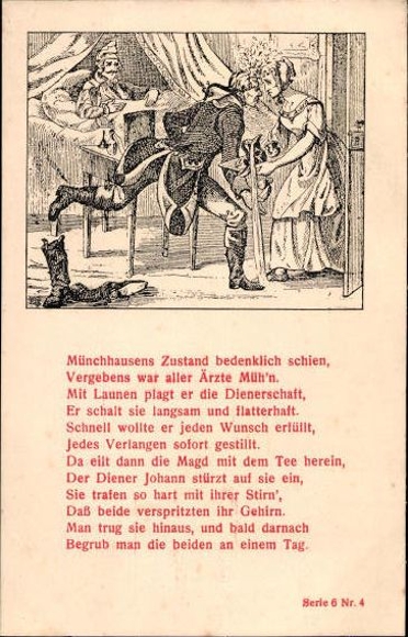 6 Ak Münchhausen, Serie 6, 1-6