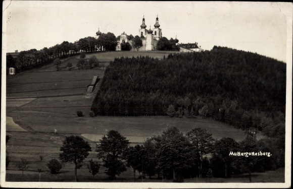 KP Muttergottesberg Czechy, panorama z kościołem