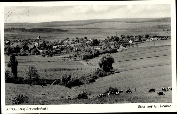 Ak Groß Denkte in Nedersaksen, Falkenheim vriendschap, panorama