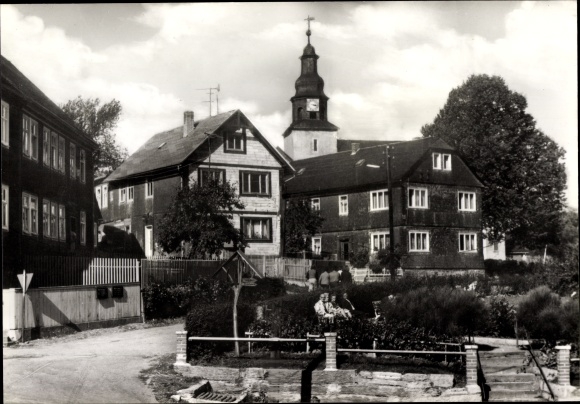 Postcard Meura in Thuringia, Ortspartie