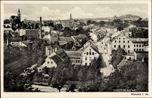 Ak Kamenz Sachsen, Blick auf den Ort