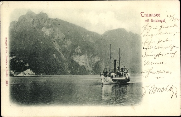 KP Traunsee Górna Austria, z Erlakogel, parowcem