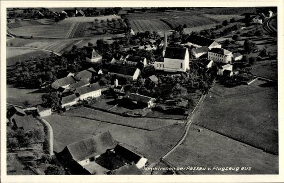 Postcard Neukirchen vorm Wald Lower Bavaria, aerial photograph