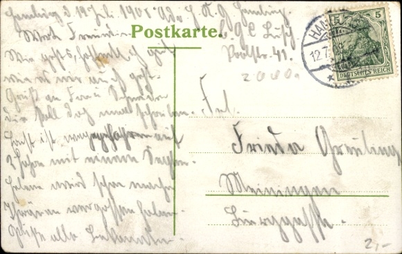 Postcard Hamburg Mitte St. Pauli, Kersten Miles Bridge
