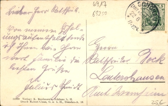 Postcard Schönau im Odenwald, general view, Gasthaus zur Traube