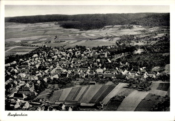 Postcard Burgbernheim Middle Franconia Bavaria, aerial photograph