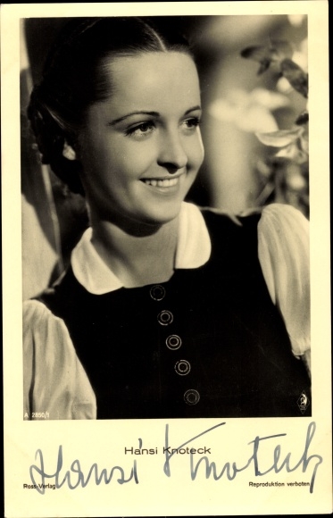 Postcard actress Hansi Knoteck, portrait