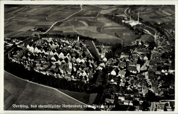 Ak Berching in der Fränkischen Alb Oberpfalz, Fliegeraufnahme