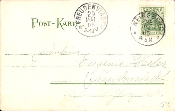 Chromo-Litho Weinsberg in the district of Heilbronn, portrait Justinus Kerner, Theobald Kerner, Kernerhaus