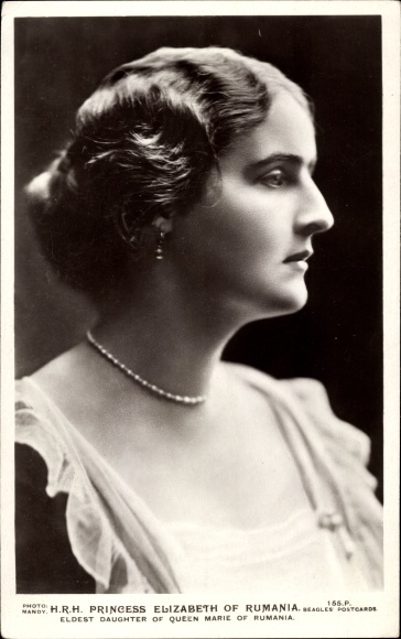Postcard Princess Elisabeth of Romania, portrait