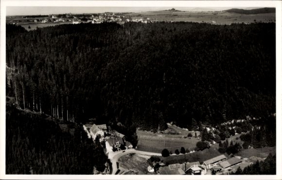 Postcard Bonndorf in the Black Forest, aerial photograph