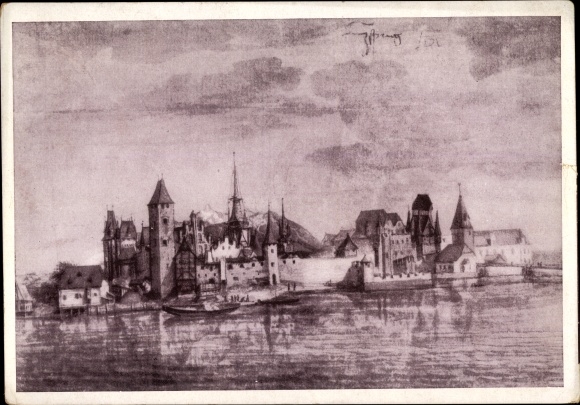 Artist PC Dürer, Albrecht, Innsbruck in Tirol, historical view of the city, city wall