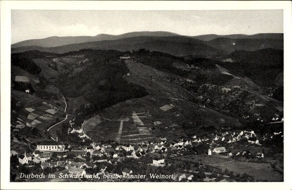 Ak Durbach im Schwarzwald Baden, Fliegeraufnahme