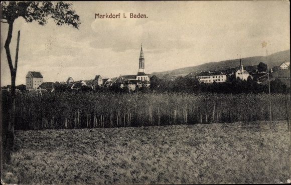 Postcard Markdorf Bodenseekreis Baden Württemberg, view of the town