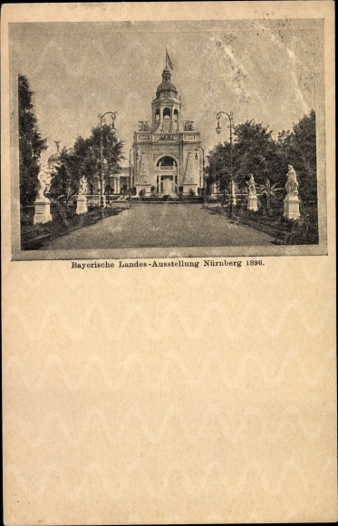 Postal stationery PC Nuremberg in Middle Franconia Bavaria, Bavarian state exhibition 1896