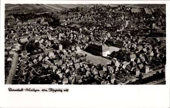 Postcard Arheilgen Darmstadt in Hesse, aerial photograph