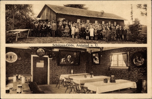 Postcard Fischach in Swabia, Schützen-Gilde