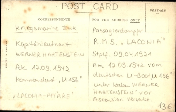 Artist PC stoomboot Laconia, Cunard Line