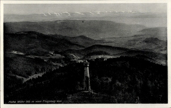Postcard Schweigmatt Raitbach Schopfheim in Baden, aerial photograph, Hohe Möhr