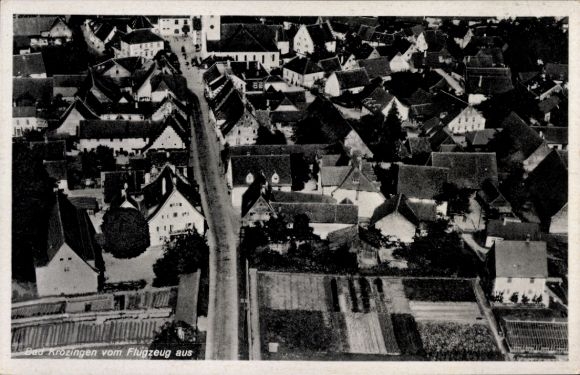 Postcard Bad Krozingen im Breisgau Schwarzwald, aerial photograph