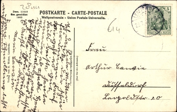 Postcard Lemförde in Lower Saxony, main street