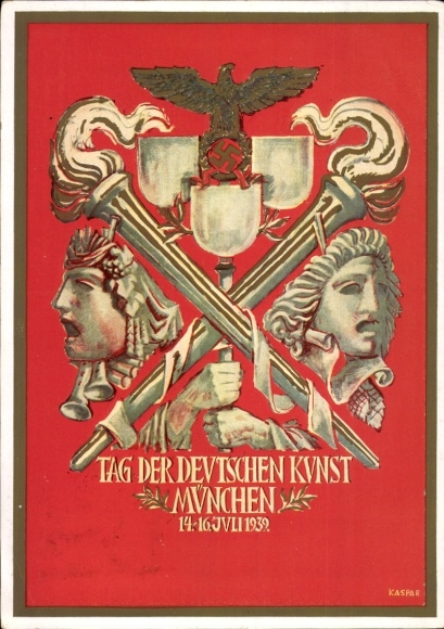 Artist Postcard Kaspar, Munich, Day of German Art, 14-16 July 1939