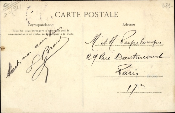 Passepartout Postcard Vanves Hauts de Seine, Town Hall, Souvenir, Rosen