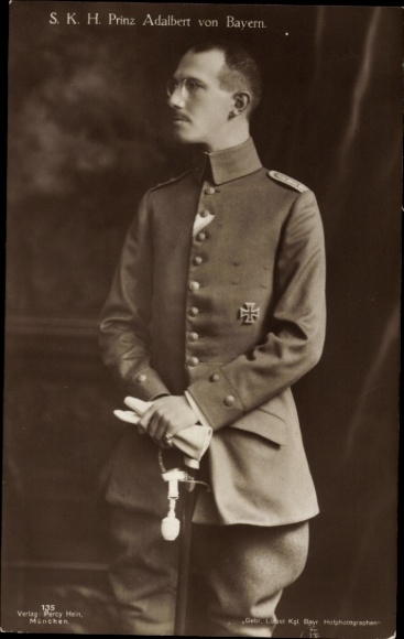 Ak S.K.H. Prinz Adalbert von Bayern, Uniform, Percy Hein 135