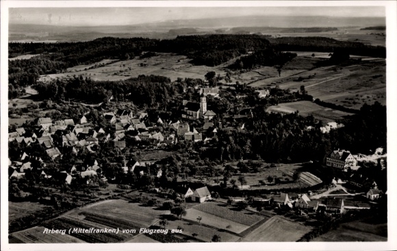 Ak Arberg in Mittelfranken, Fliegeraufnahme