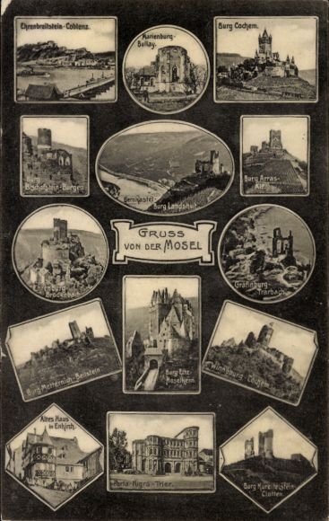 KP Wierschem nad Mozelą, Zamek Eltz, Zamek Cochem, Koblencja, Bernkastel, Zamek Landshut